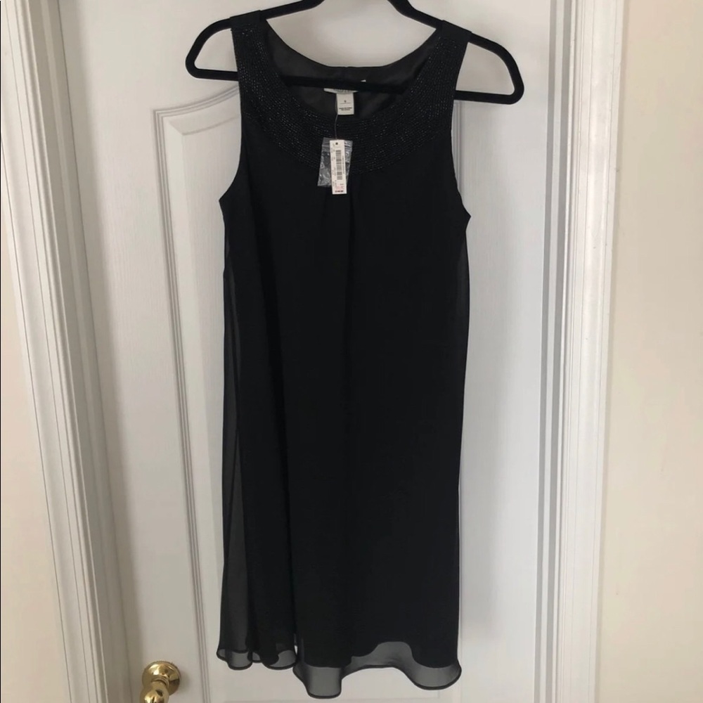 NWT WHBM little black dress w/ embellished collar